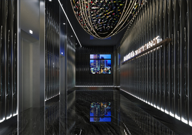 科技感足浴休閑會所裝修設計案例