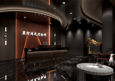 新河灣足療會所裝修設計案例效果圖