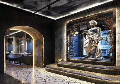 極簡輕奢風酒吧俱樂部裝修設計案例